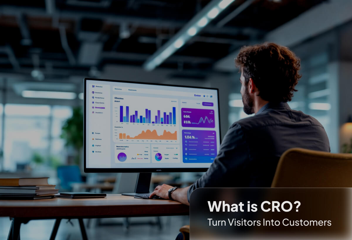 Website analytics dashboard illustrating improved CRO metrics